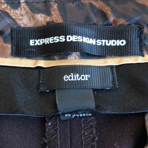 Express Design Studio brown Editor dress pants, size 4R - Picture 9 of 12